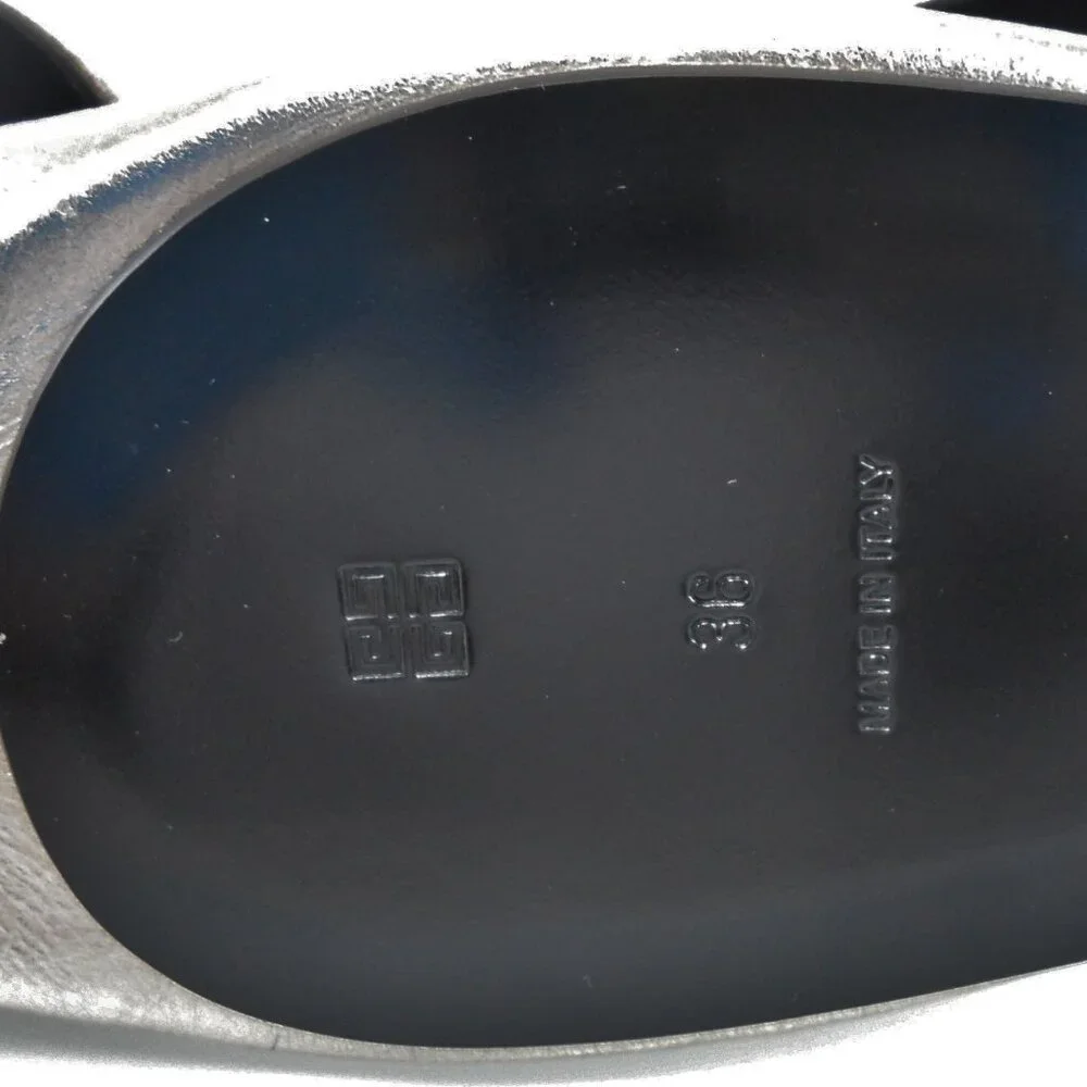 NIB$775 GIVENCHY Embellished Pleated Metallic 4G Ballerina Slip-On Flats 36 6 - Picture 15 of 16